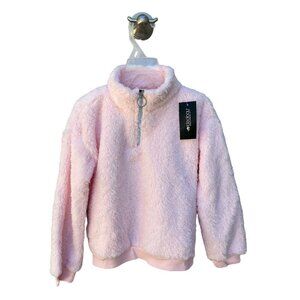 Ideology Little Girls Size 5 Pink Polish Cozy Sherpa Fleece Pullover Top NWT